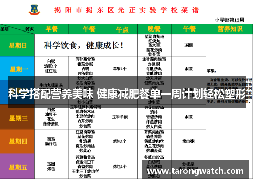 科学搭配营养美味 健康减肥餐单一周计划轻松塑形